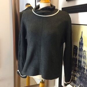Romeo & Juliet rib knit grey roll neck sweater